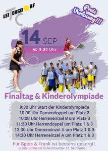 Finaltag der Vereinsmeisterschaften und Kinderolympiade